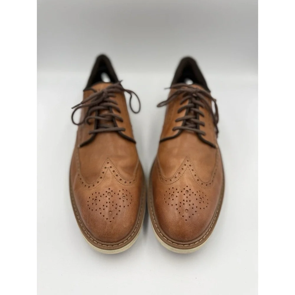 Cole Haan Grand Series Go To Wingtip Oxford Shoes Men's 12M Brown Leather C34120